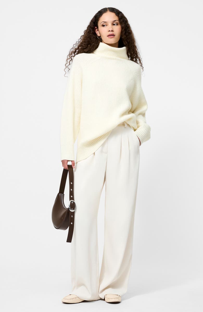 French Connection Emilia Oversize Turtleneck Sweater, Alternate, color, Porcelain Cream