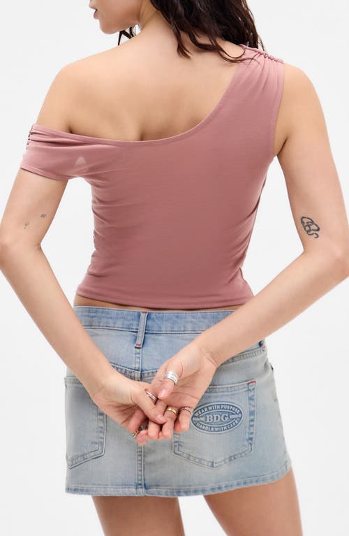 Bdg Urban Outfitters Fia Ruched Off The Shoulder Top In Pink