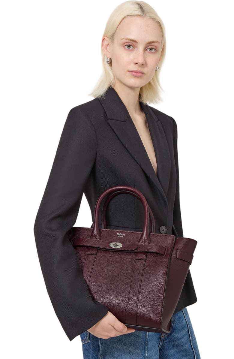 Mulberry Small Zipped Bayswater, Alternate, color, Black Cherry