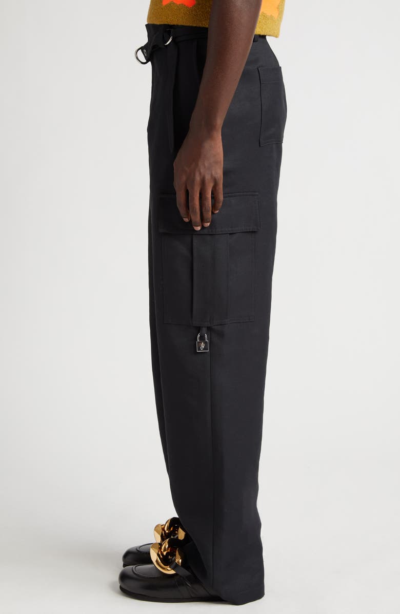 JW Anderson Belted Padlock Detail Cargo Pants, Alternate, color, 