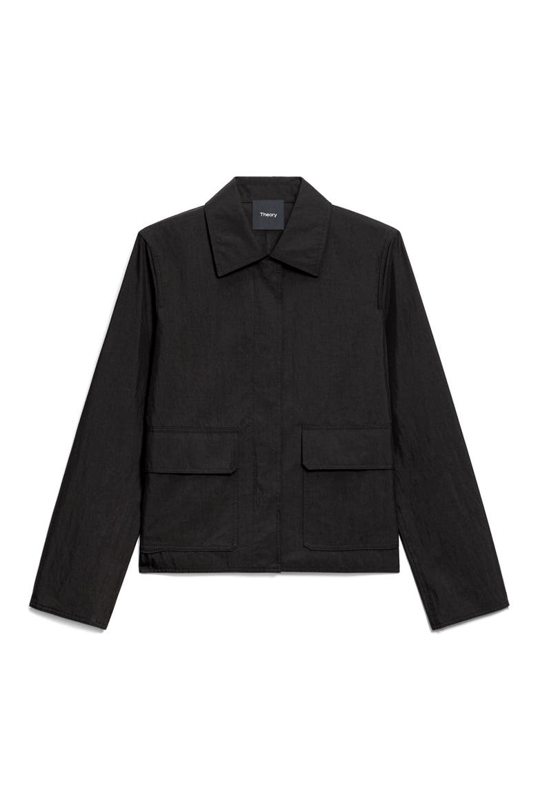 Boxy Patch Pocket Jacket, Alternate, color, BLACK