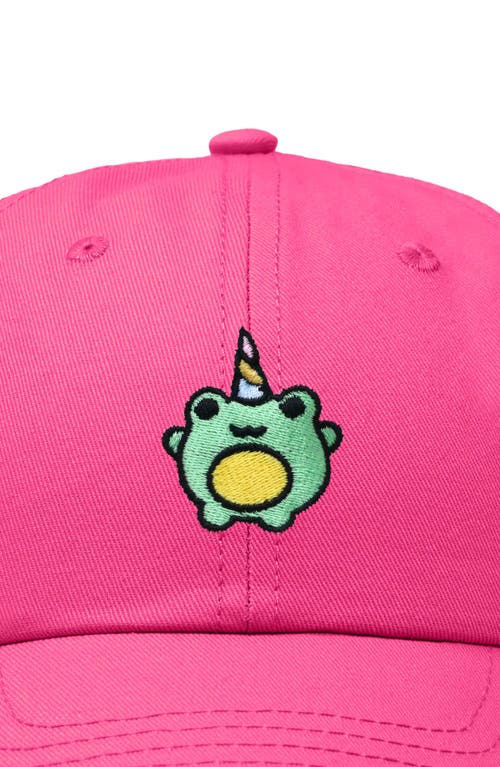 Dalix Froggy Unicorn Embroidered Cap In Hot Pink