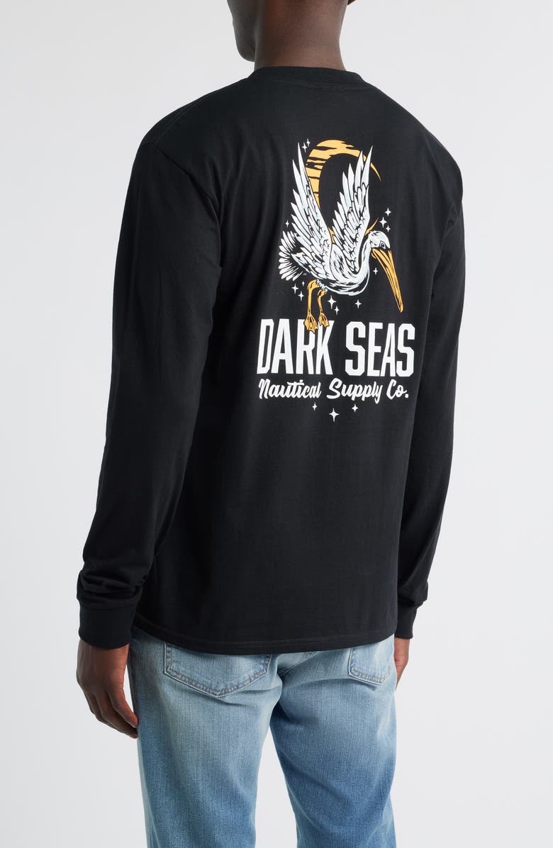 DARK SEAS Nite Flyer Long Sleeve Graphic T-Shirt, Alternate, color, Black