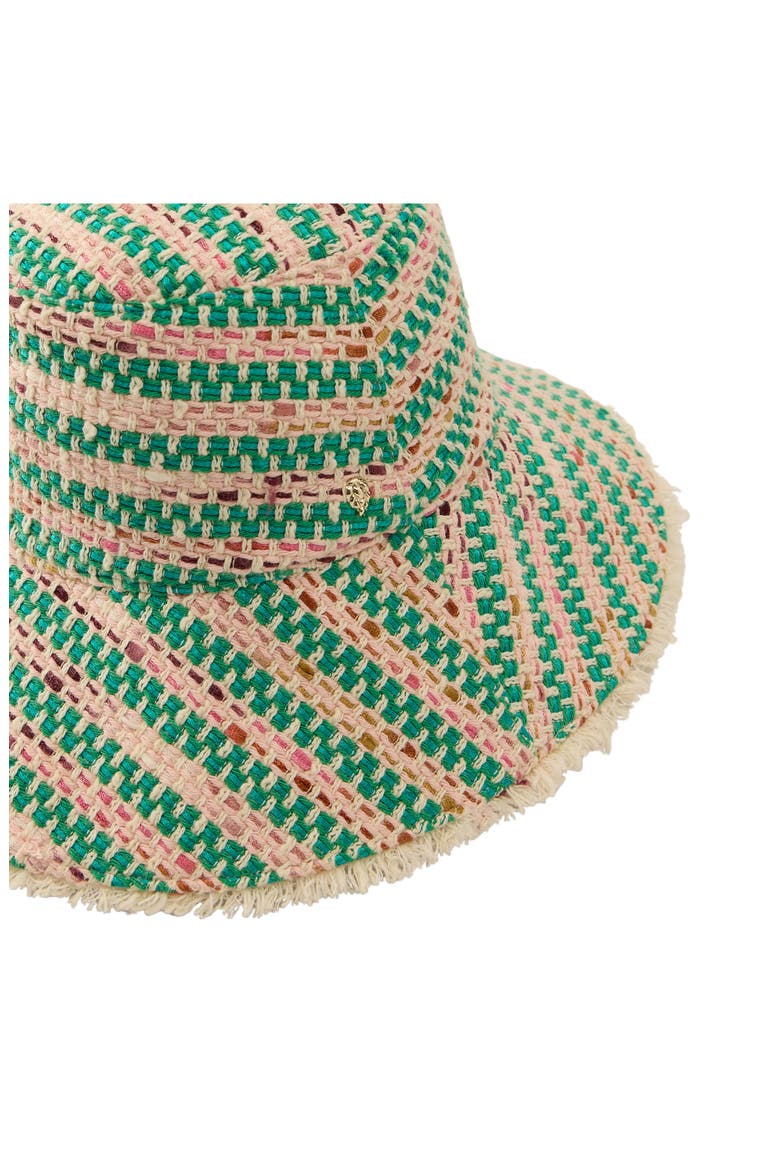 Cintia Bouclé Stripe Bucket Hat, Alternate, color, JADE MULTI