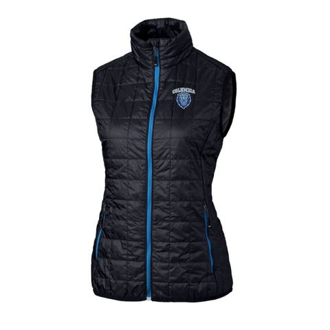 Women's Cutter & Buck Navy Columbia University Eco Full-Zip Puffer Vest