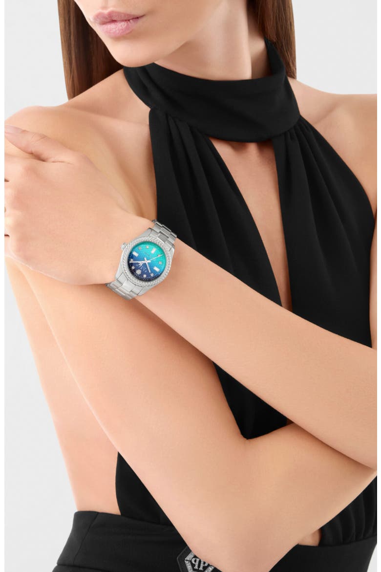 Queen Bracelet Watch, 36mm, Alternate, color, STAINLESS STEEL