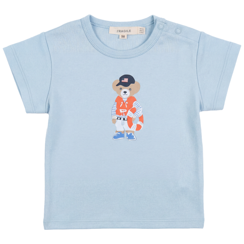 Cotton Short Sleeve Bear Print Tshirt (Toddler & Little Kid)