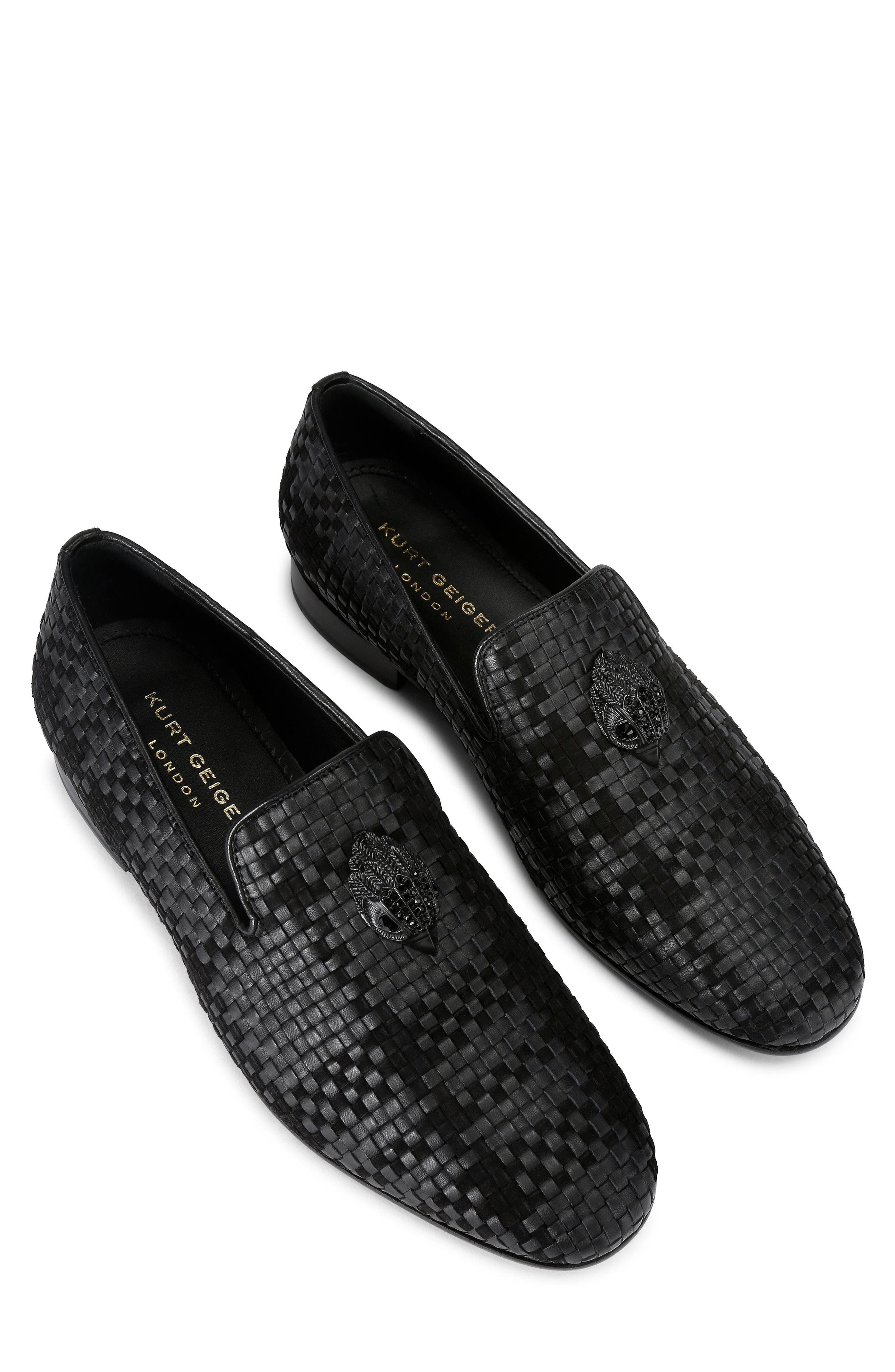 Kurt Geiger London Ace Woven Slip-On Loafer, Alternate, color, Charcoal