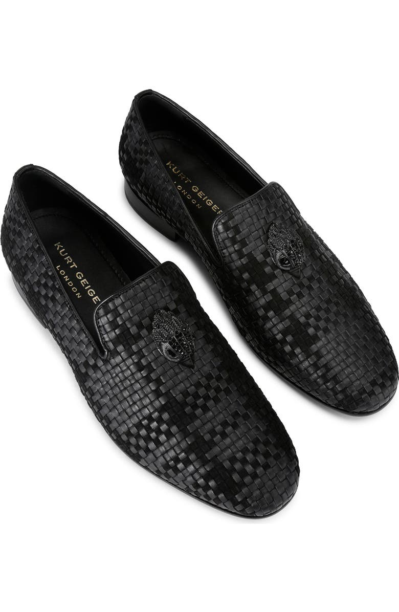 Kurt Geiger London Ace Woven Slip-On Loafer, Alternate, color, Charcoal