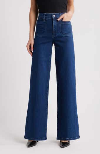 FRAME Le Slim Palazzo Patch Pocket High Waist Wide Leg Jeans