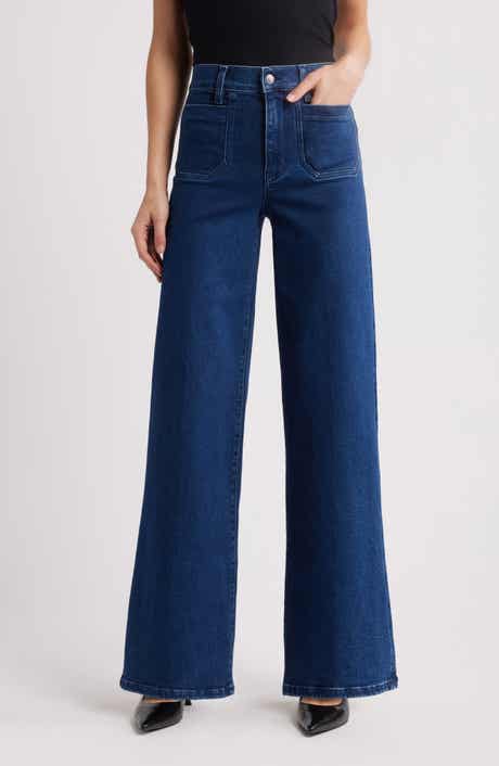 FRAME Le Slim Palazzo Patch Pocket High Waist Wide Leg Jeans