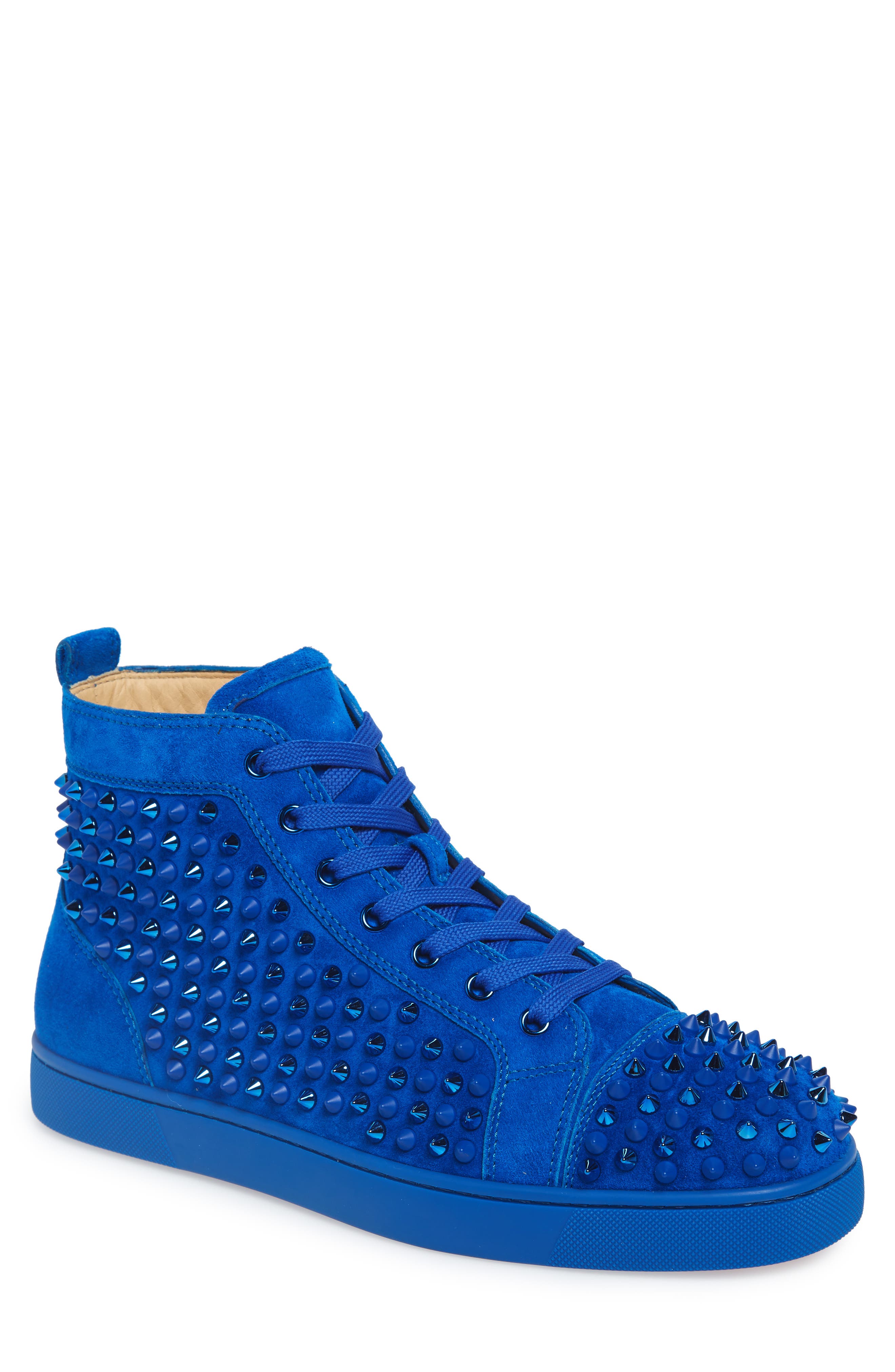 Christian Louboutin Louis Spikes High Top Sneaker, Main, color, 