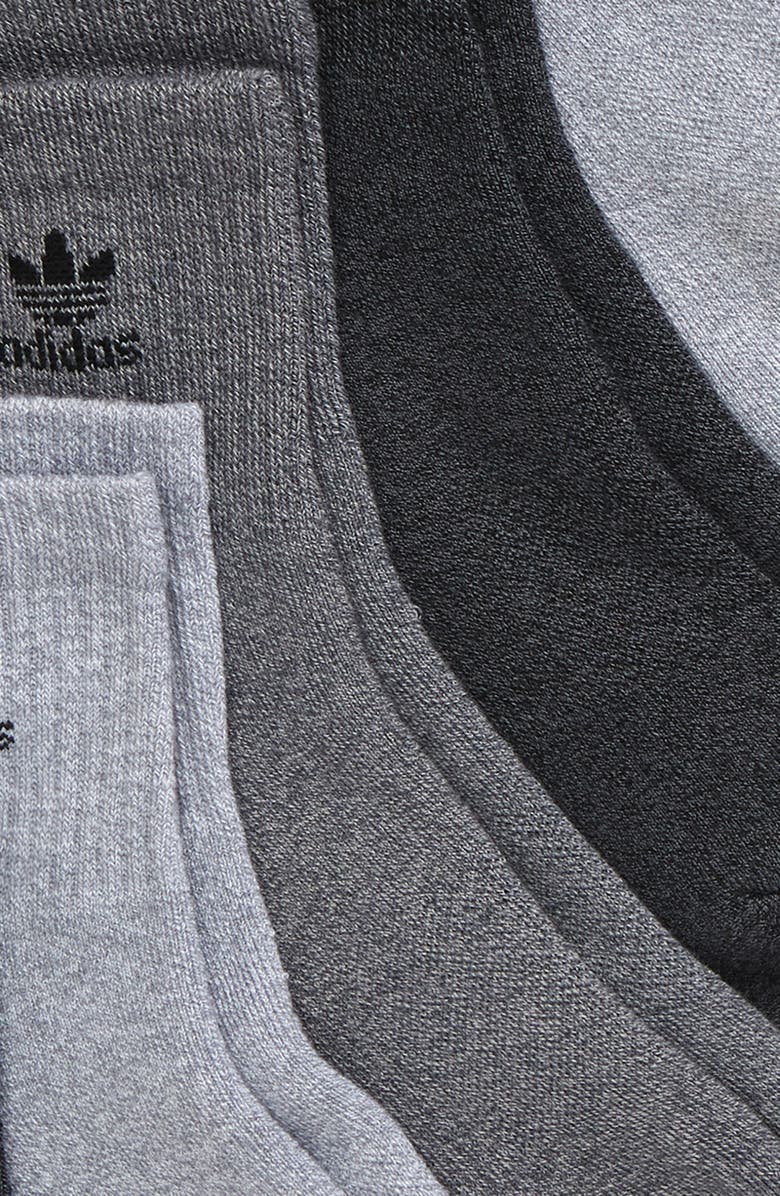 adidas Originals Trefoil Assorted 6-Pack Socks, Alternate, color, Grey/White/Light Onix/Blk