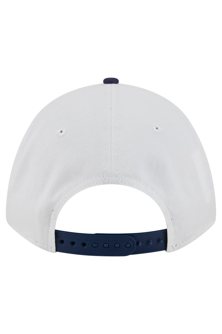 Men's New Era White/Navy Ole Miss Rebels Arch Two-Tone Rope 9FORTY A-Frame M-Crown Adjustable Hat, Alternate, color, White