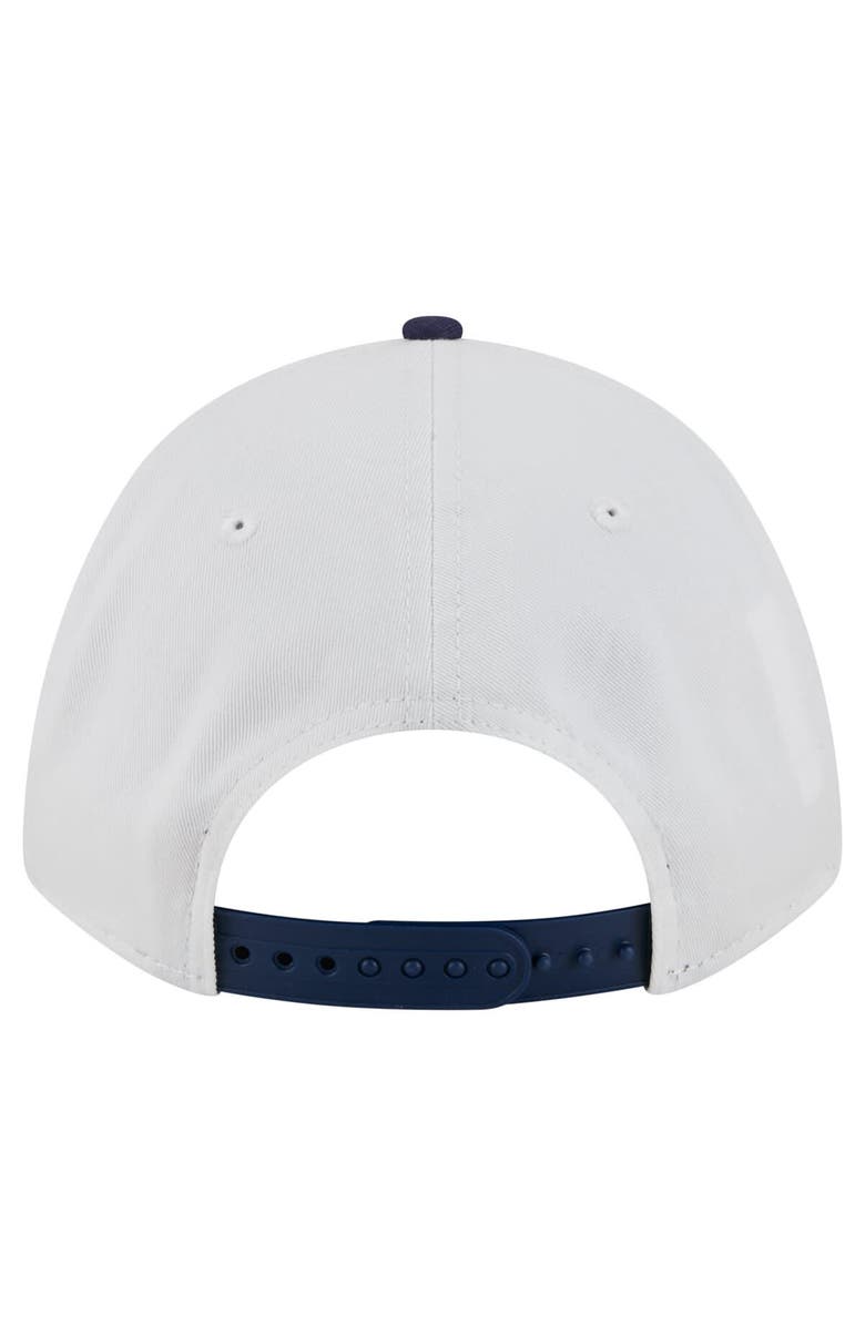 New Era Men's New Era White/Navy Ole Miss Rebels Arch Two-Tone Rope 9FORTY A-Frame M-Crown Adjustable Hat, Alternate, color, White