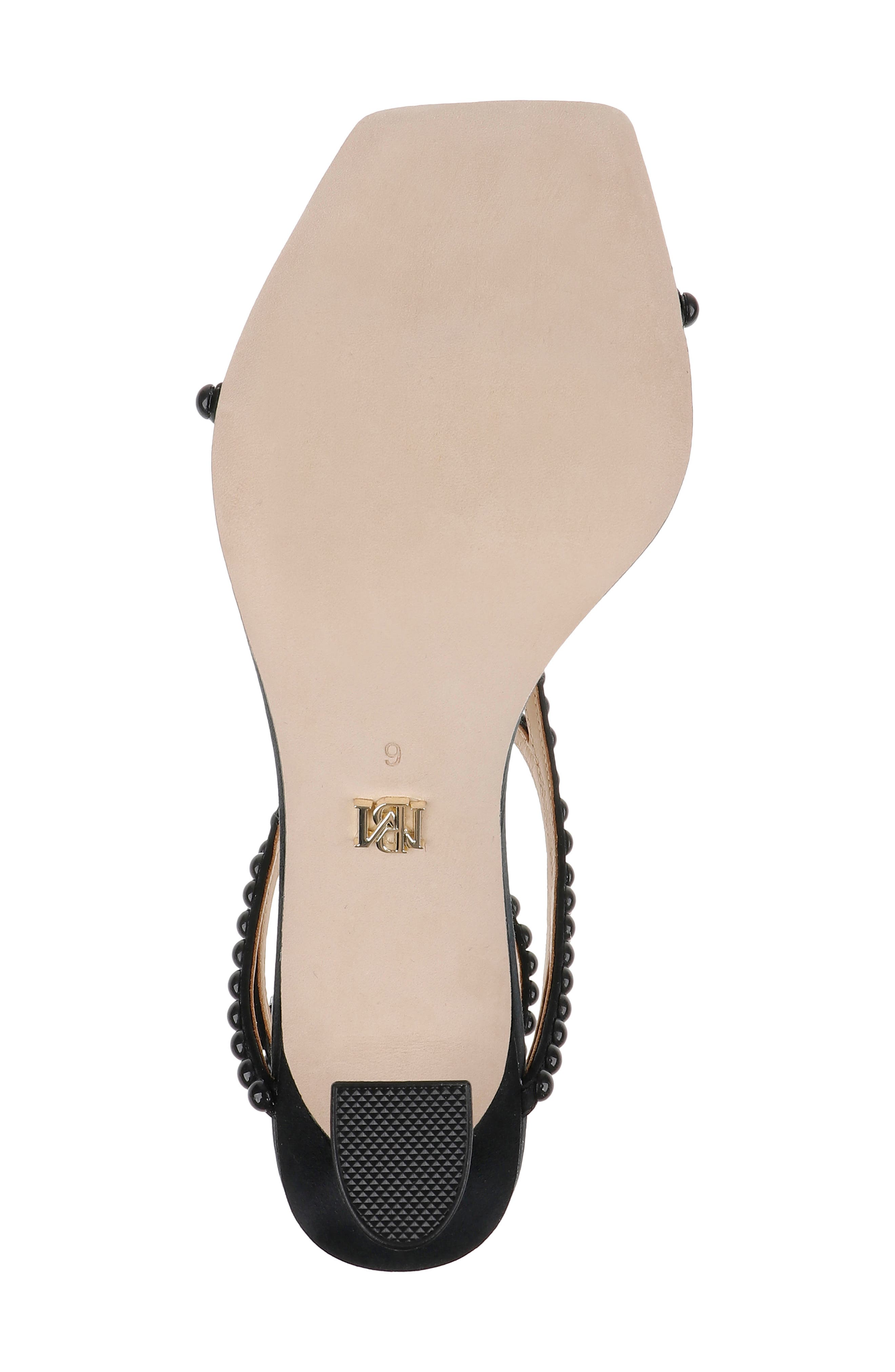 Badgley Mischka Collection Gianni Ankle Strap Sandal, Alternate, color, Black Satin