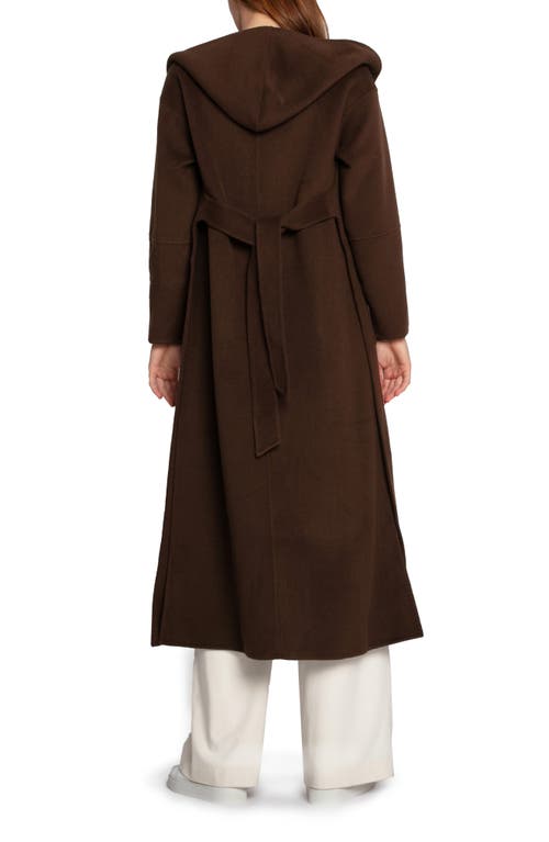 Belle & Bloom Walk My Way Wool Blend Hooded Coat In Brown