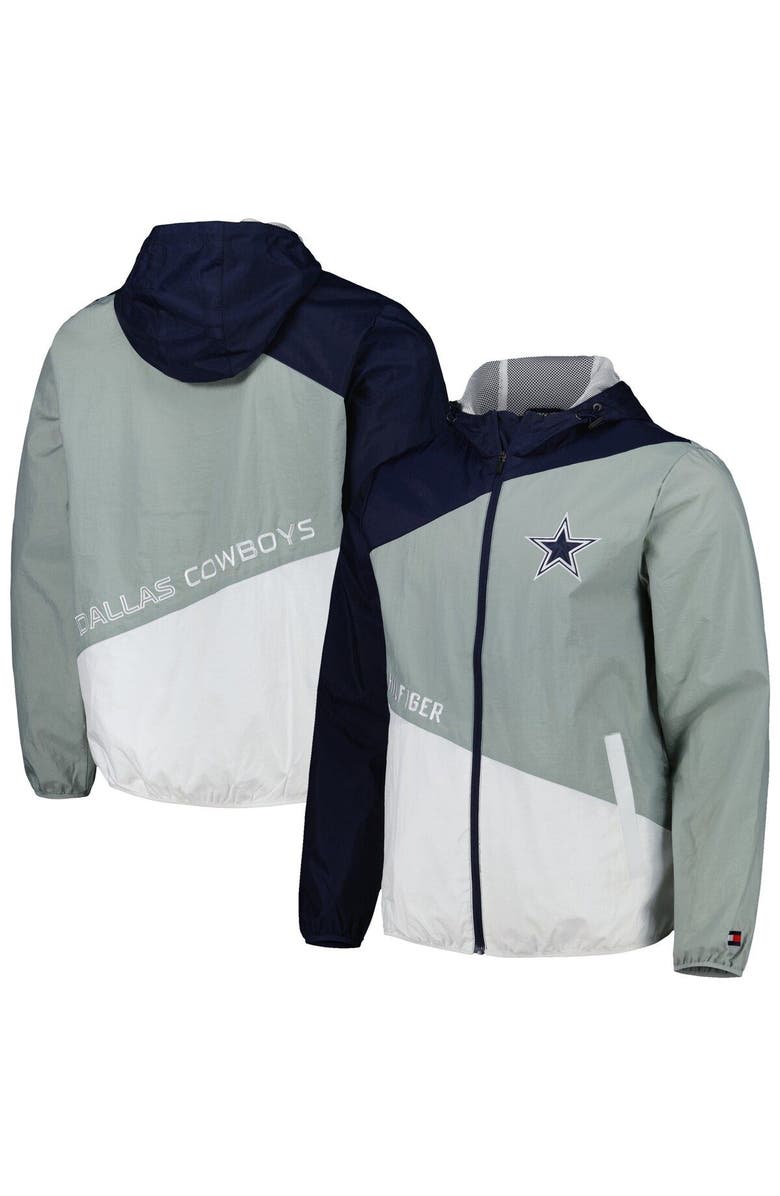 Tommy Hilfiger Men's Tommy Hilfiger Navy Dallas Cowboys/White Bill Full-Zip Jacket, Main, color, 