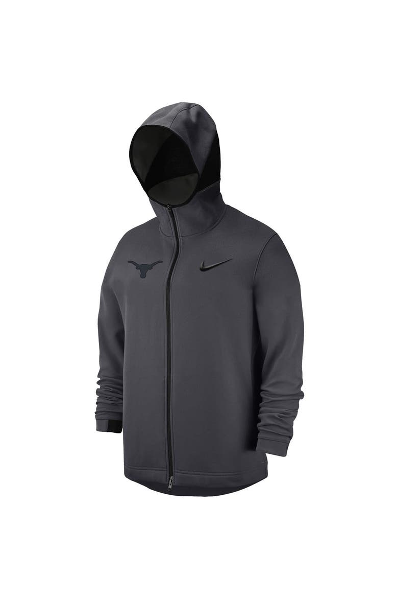 Men's Nike Anthracite Texas Longhorns Tonal Showtime Performance Full-Zip Hoodie, Alternate, color, Anthracite