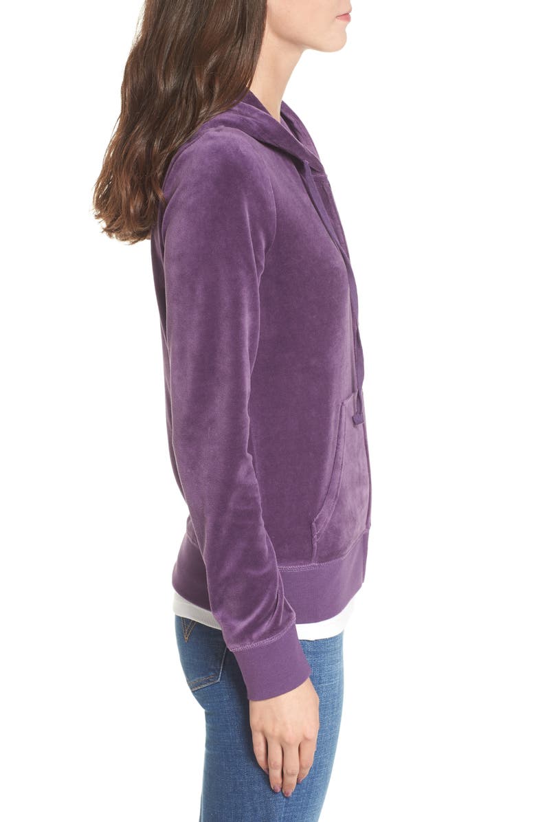 Juicy Couture Robertson Velour Hoodie, Alternate, color, 
