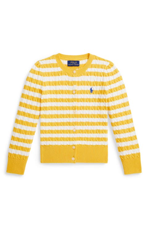 Kids' Stripe Cable Stitch Cardigan (Toddler & Little Kid)