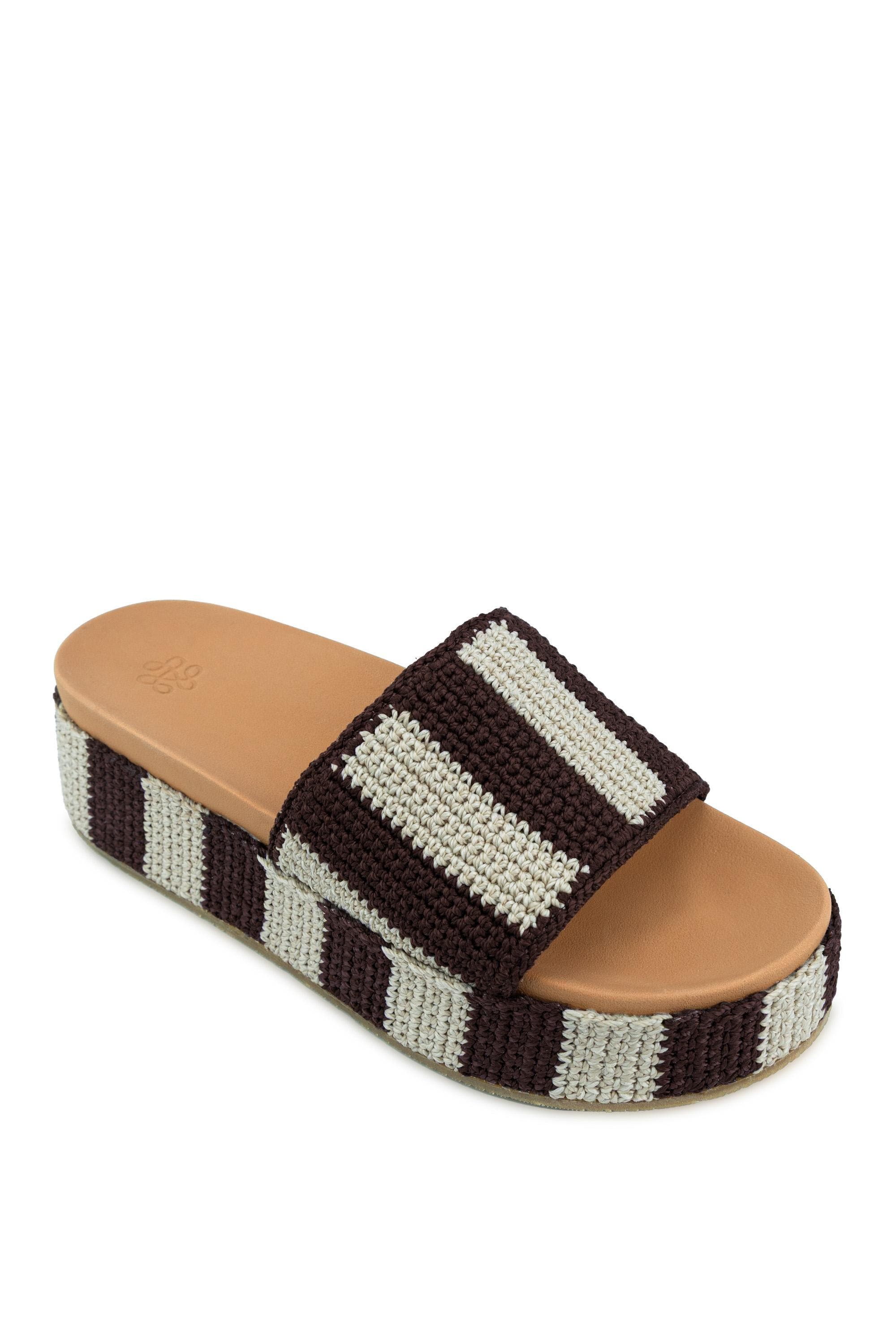 The Sak Olivia Slide Sandal, Alternate, color, Brown Stripe