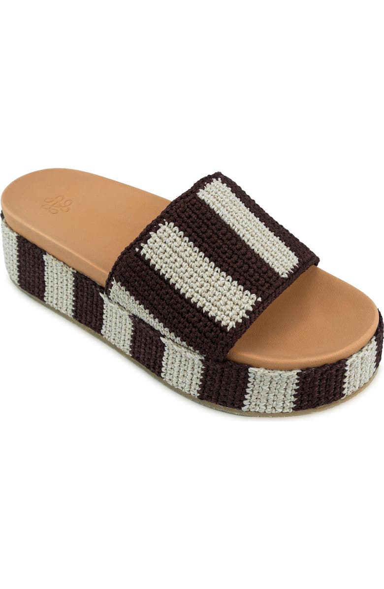 The Sak Olivia Slide Sandal, Alternate, color, Brown Stripe