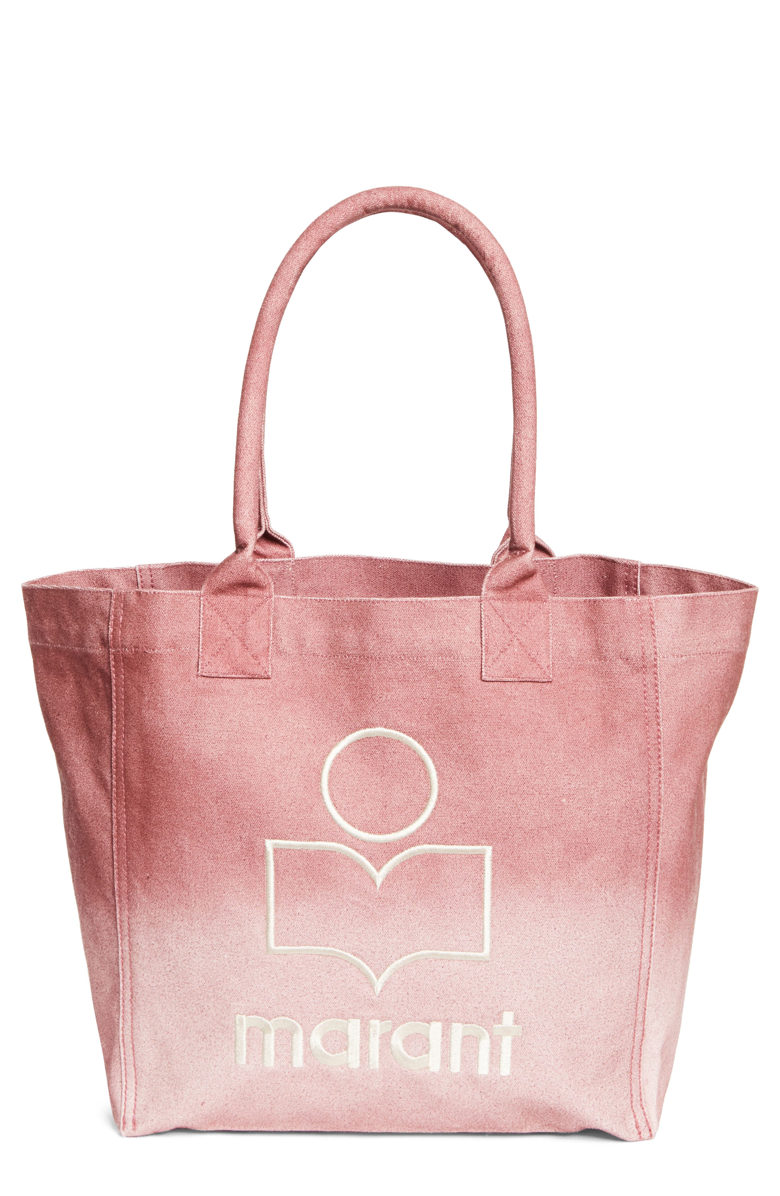 Small Yenky Ombré Canvas Tote, Main, color, RASPBERRY