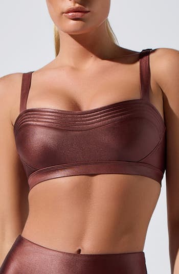 Heroine Sport Celine Metallic Sports Bra | Nordstrom