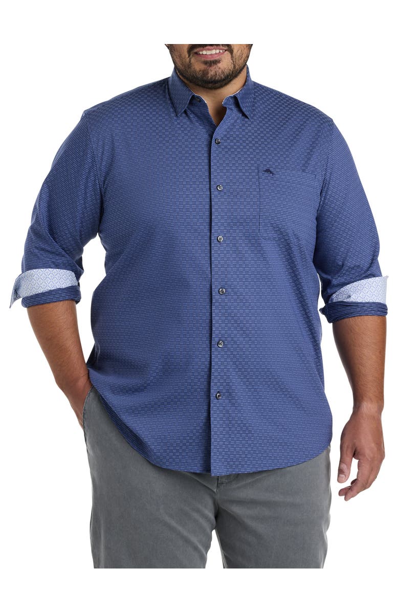 Tommy Bahama Big & Tall Sarasota Ventura Stripe Sport Shirt, Main, color, 