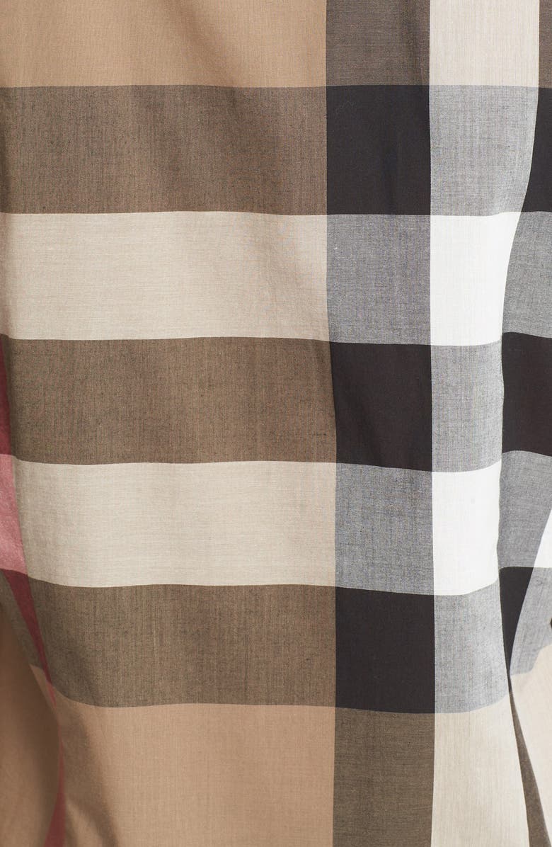 Burberry Check Pattern Cotton Shirt, Alternate, color, 