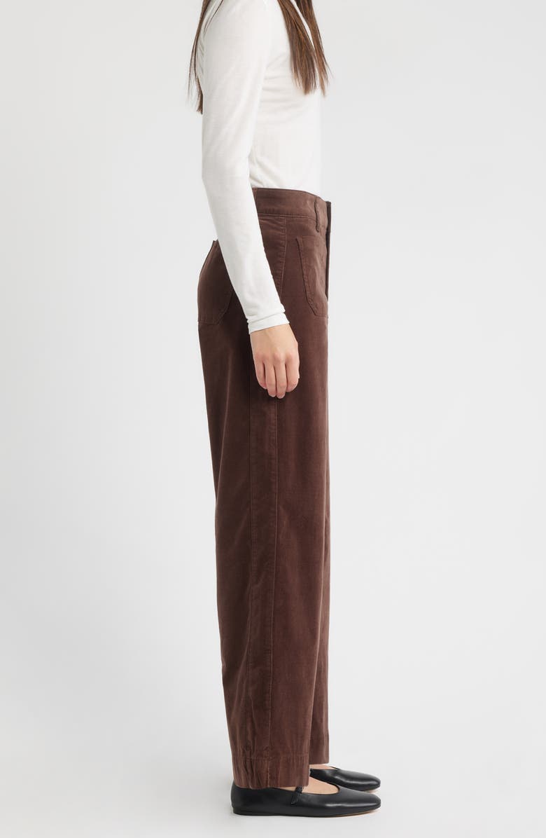 Wit & Wisdom Emma 'Ab'Solution Wide Leg Corduroy Pants, Alternate, color, Cold Brew