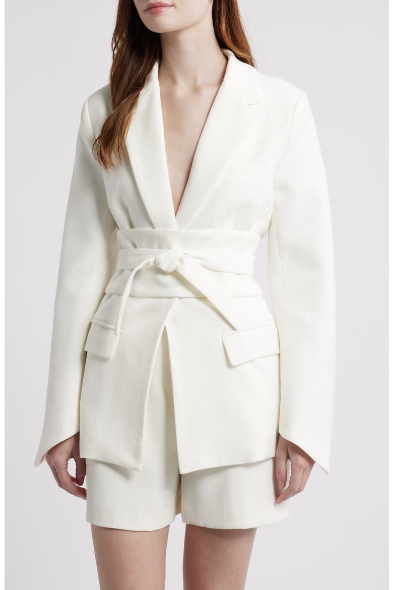 The Ultimate Muse Belted Blazer, Main, color, WHITE
