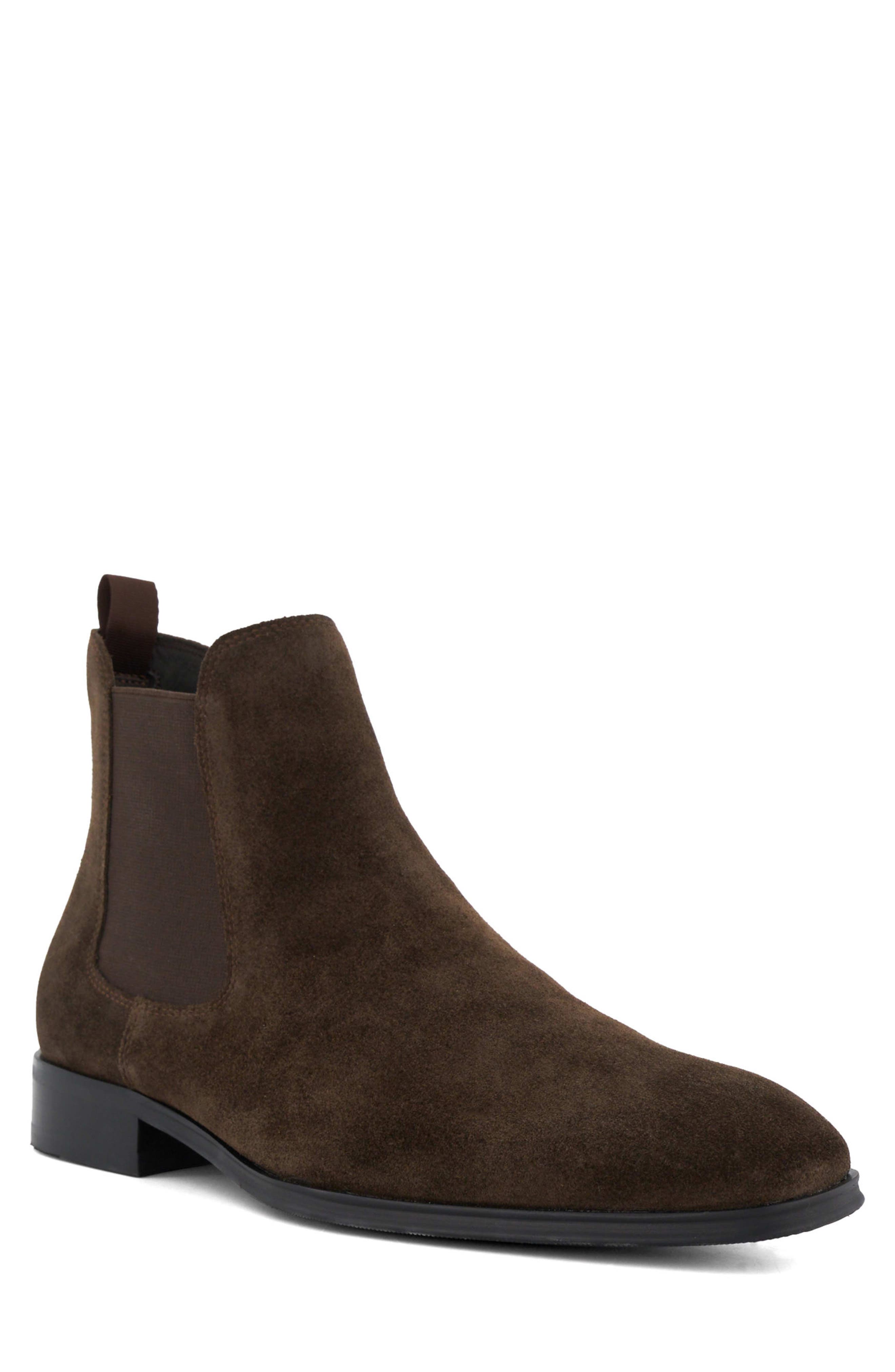 Dune London Mandatory Chelsea Boot, Main, color, Dark Brown
