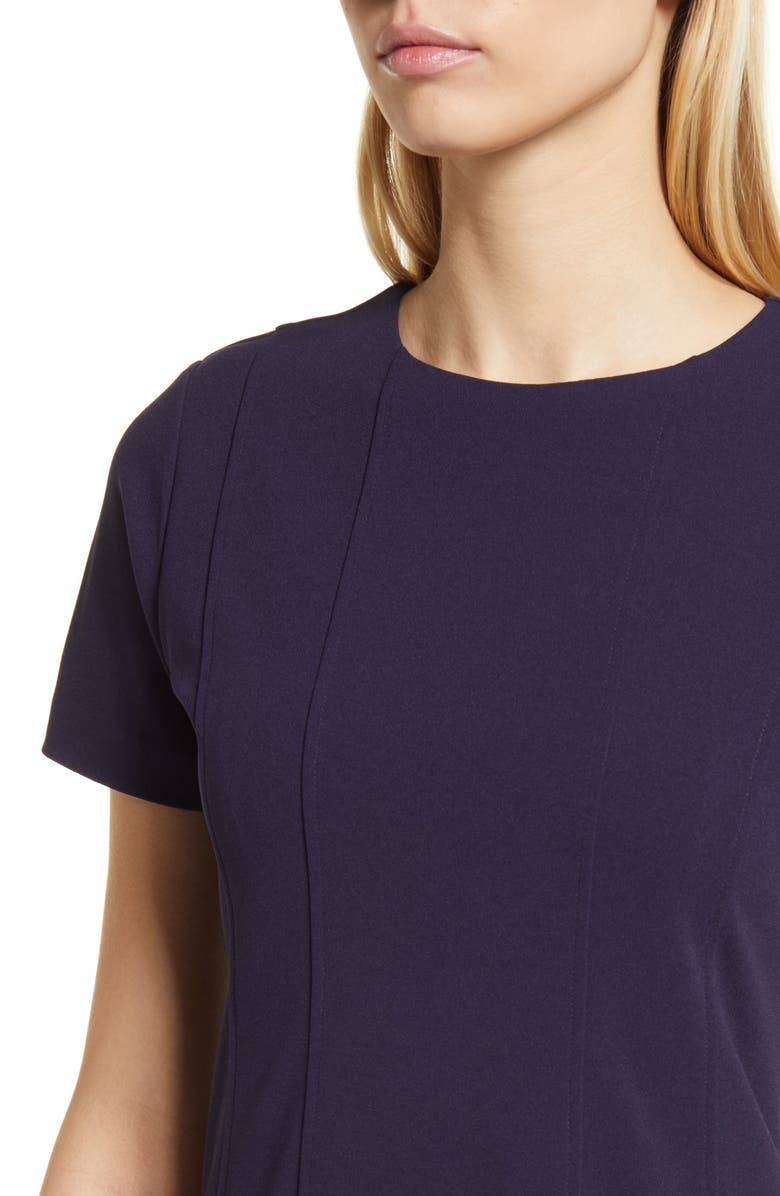 Tahari ASL Fit & Flare Stretch Crepe Dress, Alternate, color,