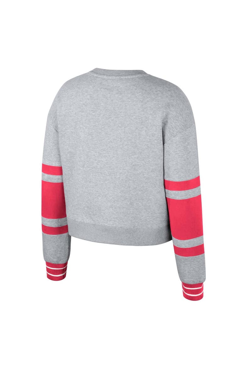 Women's Stadium Essentials Heather Gray St. Louis City SC Scrimmage Cropped Pullover Sweatshirt, Alternate, color, Heather Gray
