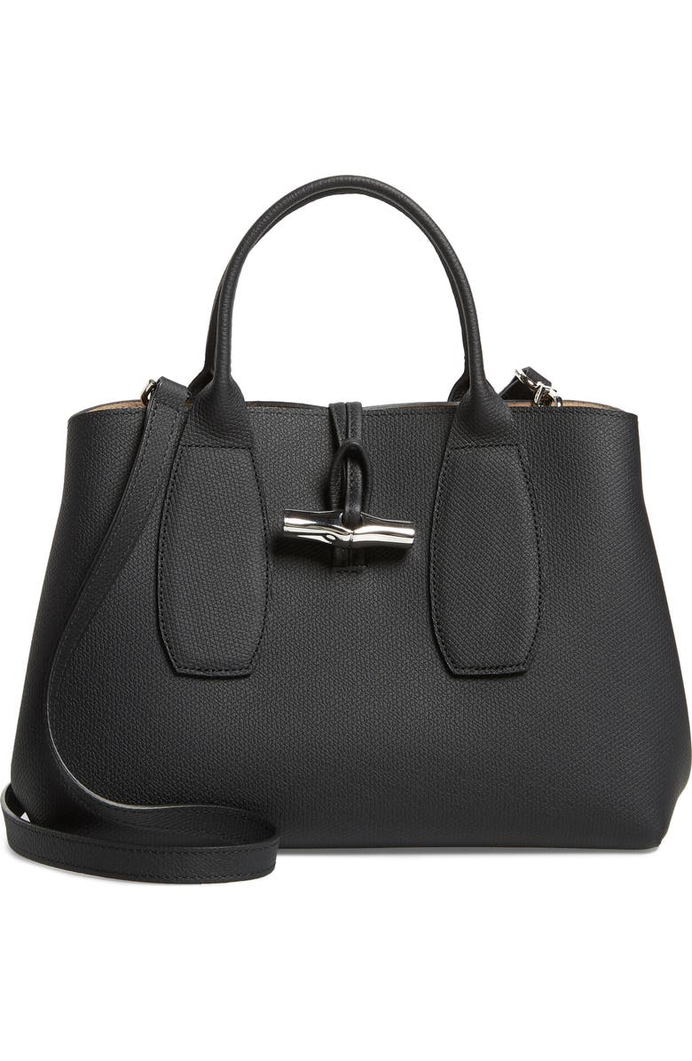 Longchamp Medium Roseau Leather Tote, Main, color,