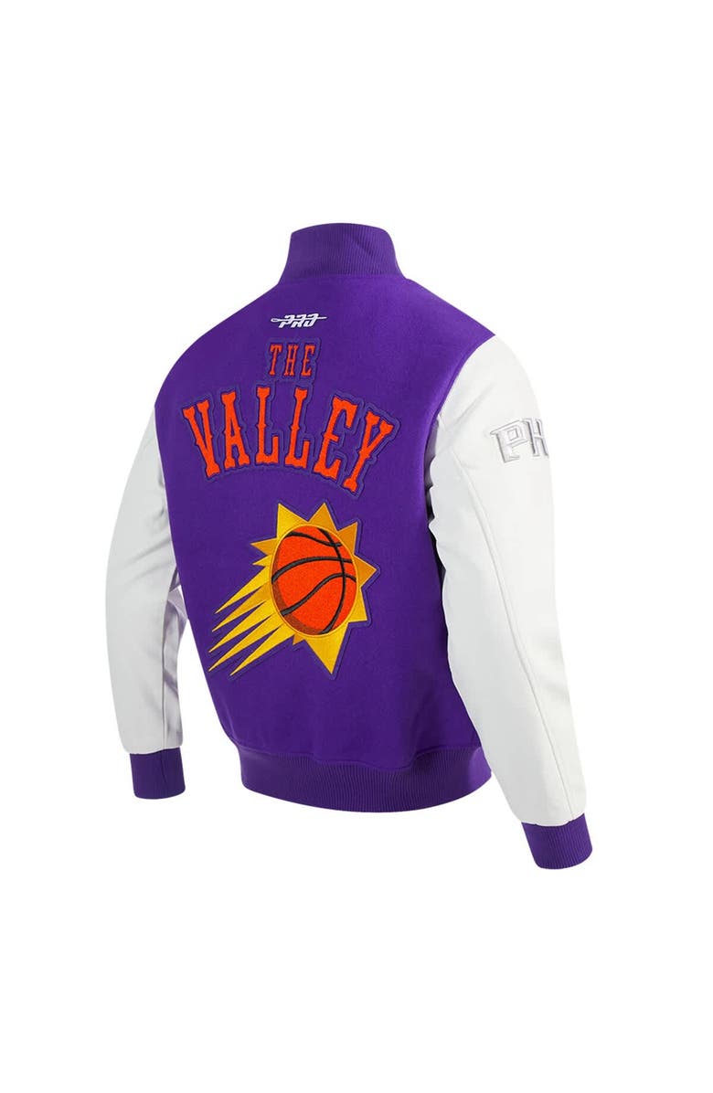 PRO STANDARD Men's Pro Standard Purple Phoenix Suns 2024/25 City Edition Wool Varsity Full-Zip Jacket, Alternate, color,
