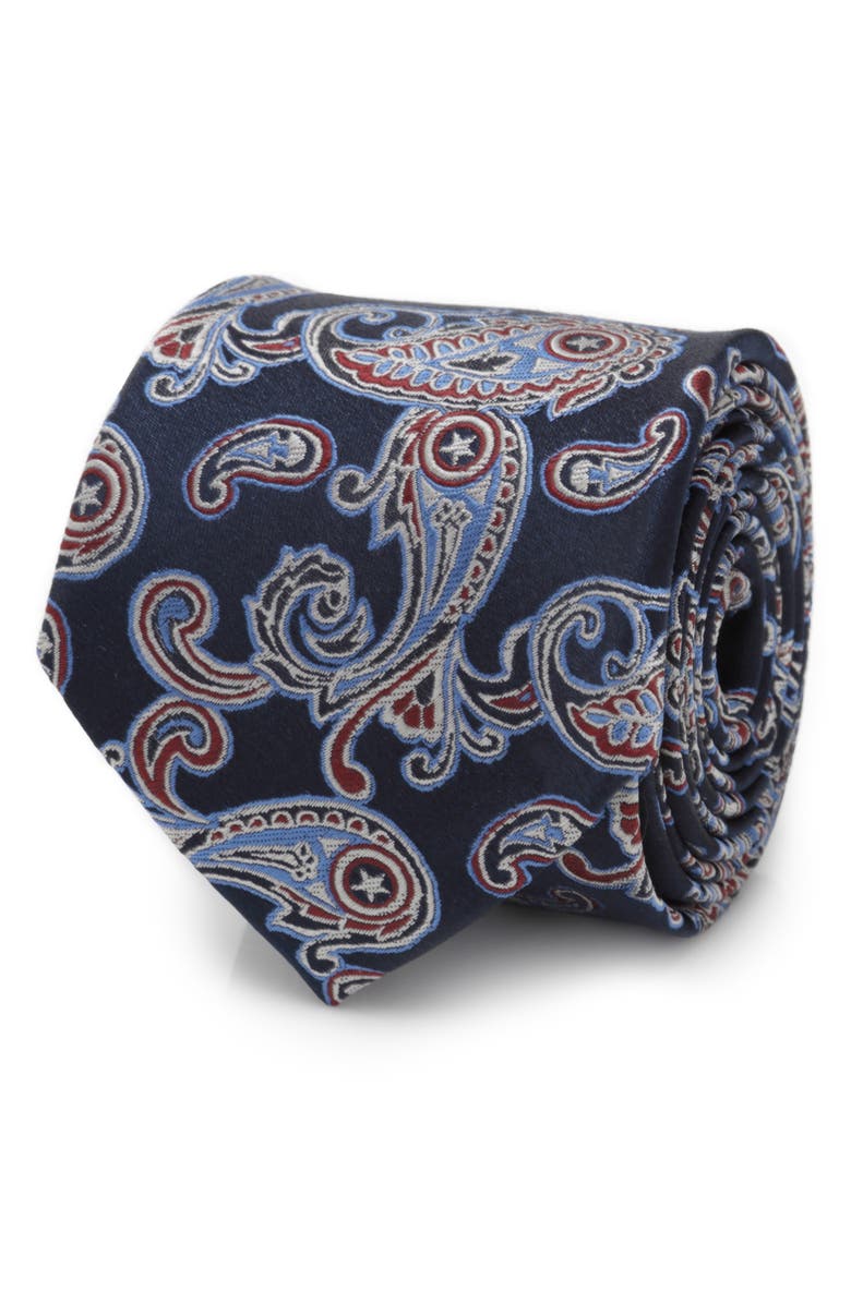 Cufflinks, Inc. Captain America Paisley Silk Tie, Alternate, color, 