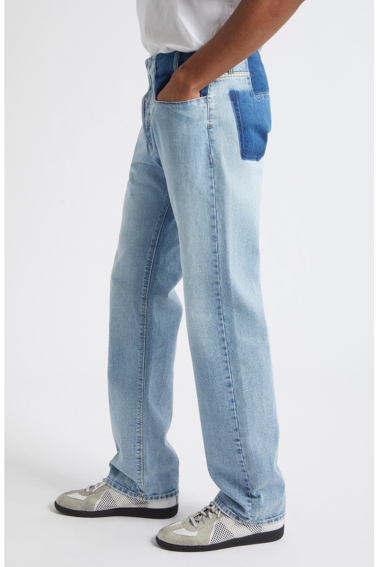 Waistless Straight Leg Jeans, Alternate, color, SHADES OF INDIGO BLUE