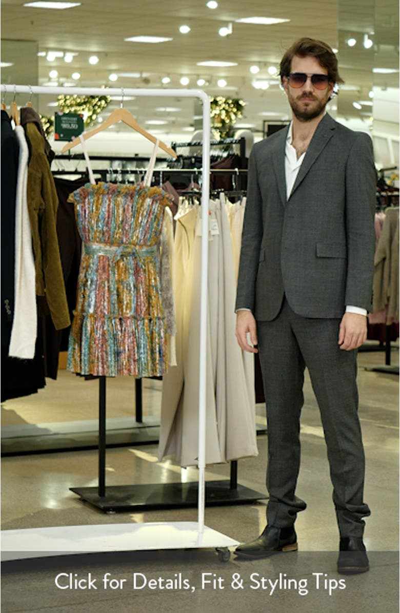 Petra Metallic Strapless Cocktail Minidress, sales video thumbnail