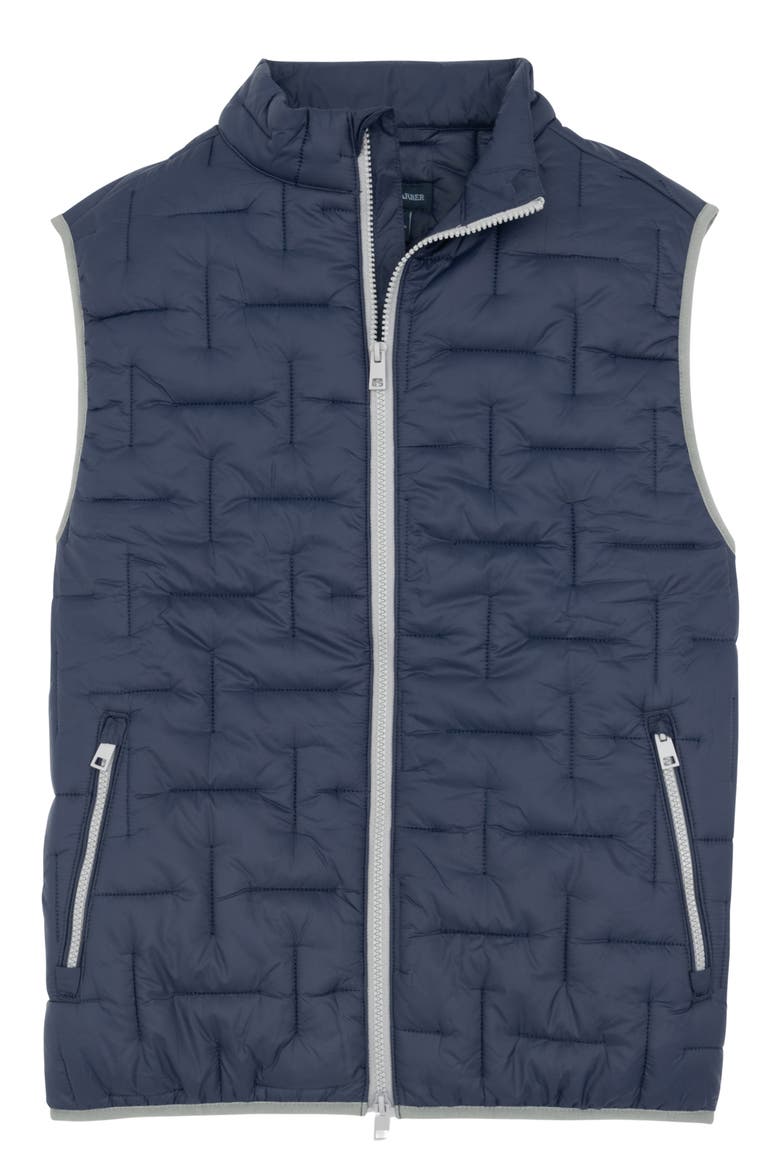 Water Resistant Space Quilted Vest, Alternate, color, NAVY
