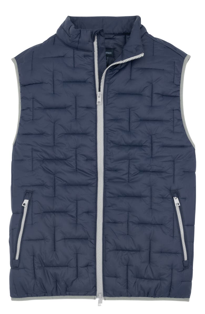 Scott Barber Water Resistant Space Quilted Vest, Alternate, color, Navy