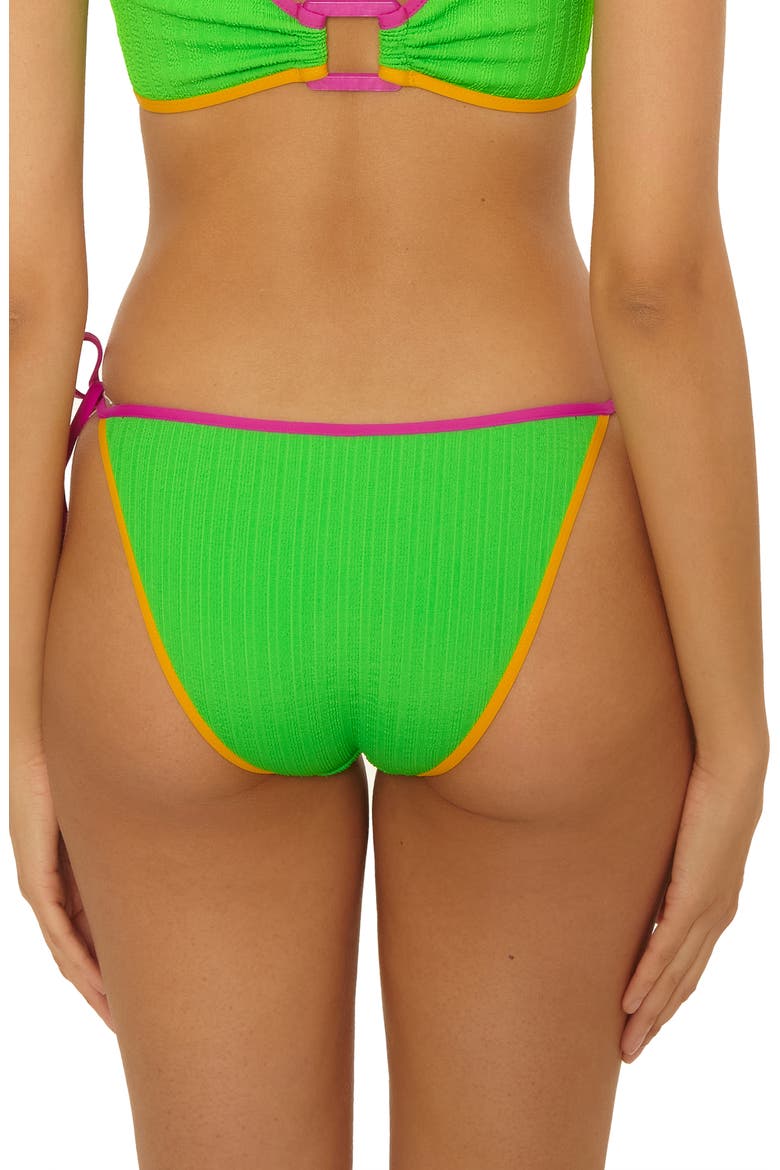 Crinkle Crush Reversible Side Tie Bikini Bottoms, Alternate, color, MEADOW