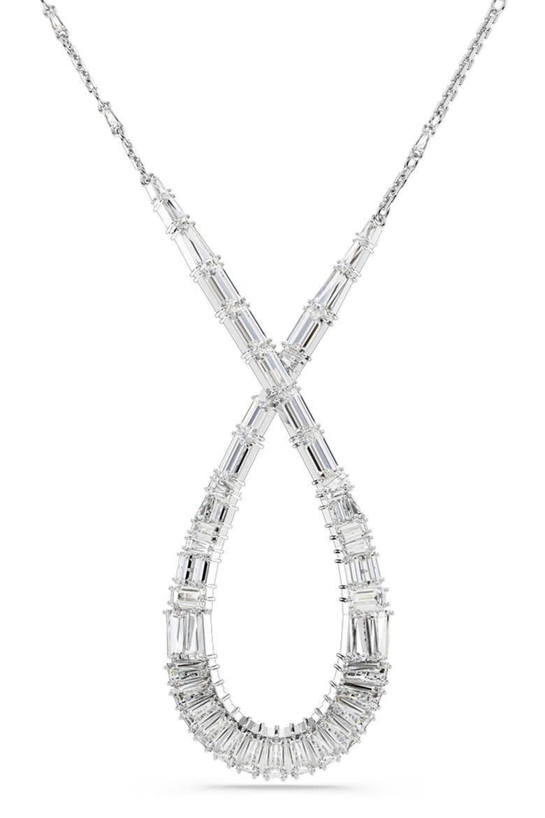 Hyperbola Pendant Necklace, Main, color, SILVER