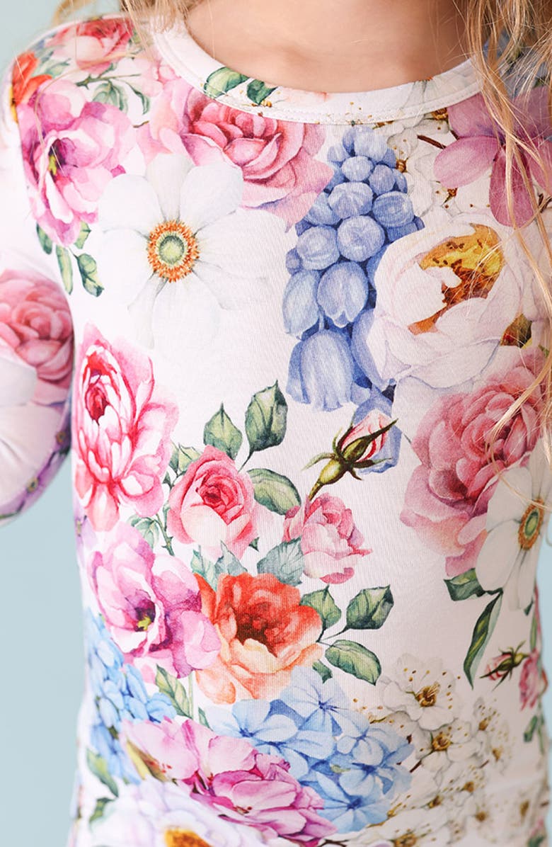 Posh Peanut Kids' Cynthia Floral Fitted Two-Piece Pajamas, Alternate, color, 