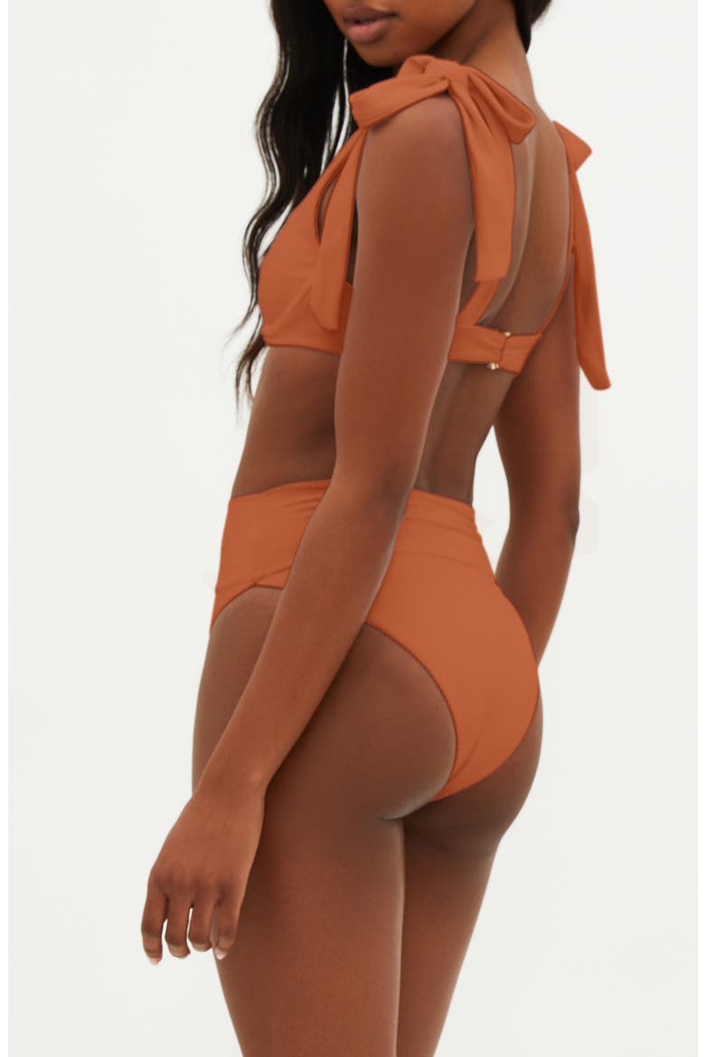 Highway High Waist Bikini Bottoms, Alternate, color, CARMEL