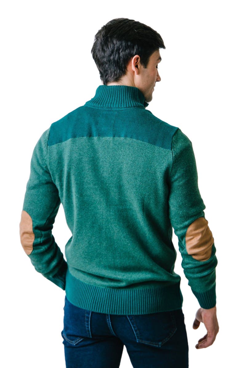 Hope & Henry Men's Organic Contrast Sweater with Elbow Patches, Alternate, color, 
