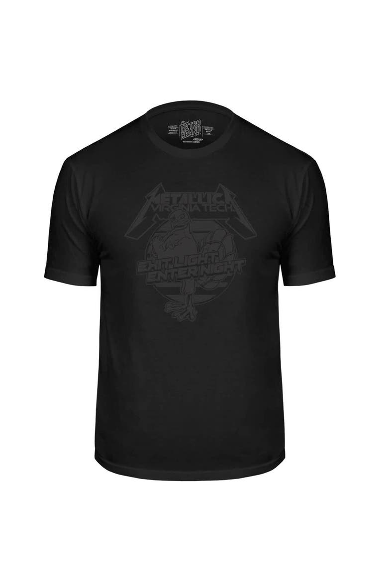 Men's Original Retro Brand Black Virginia Tech Hokies Metallica Retro T-Shirt, Alternate, color, Black