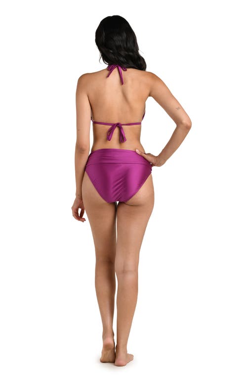 La Blanca Earth Halter Bikini Top In Purple